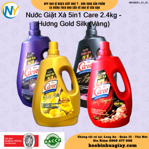 Nước Giặt Xả 5in1 Care 2.4kg - Hương Gold Silk (Vàng)