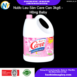 Nước Lau Sàn Care Can 3kg6 - Hồng Baby