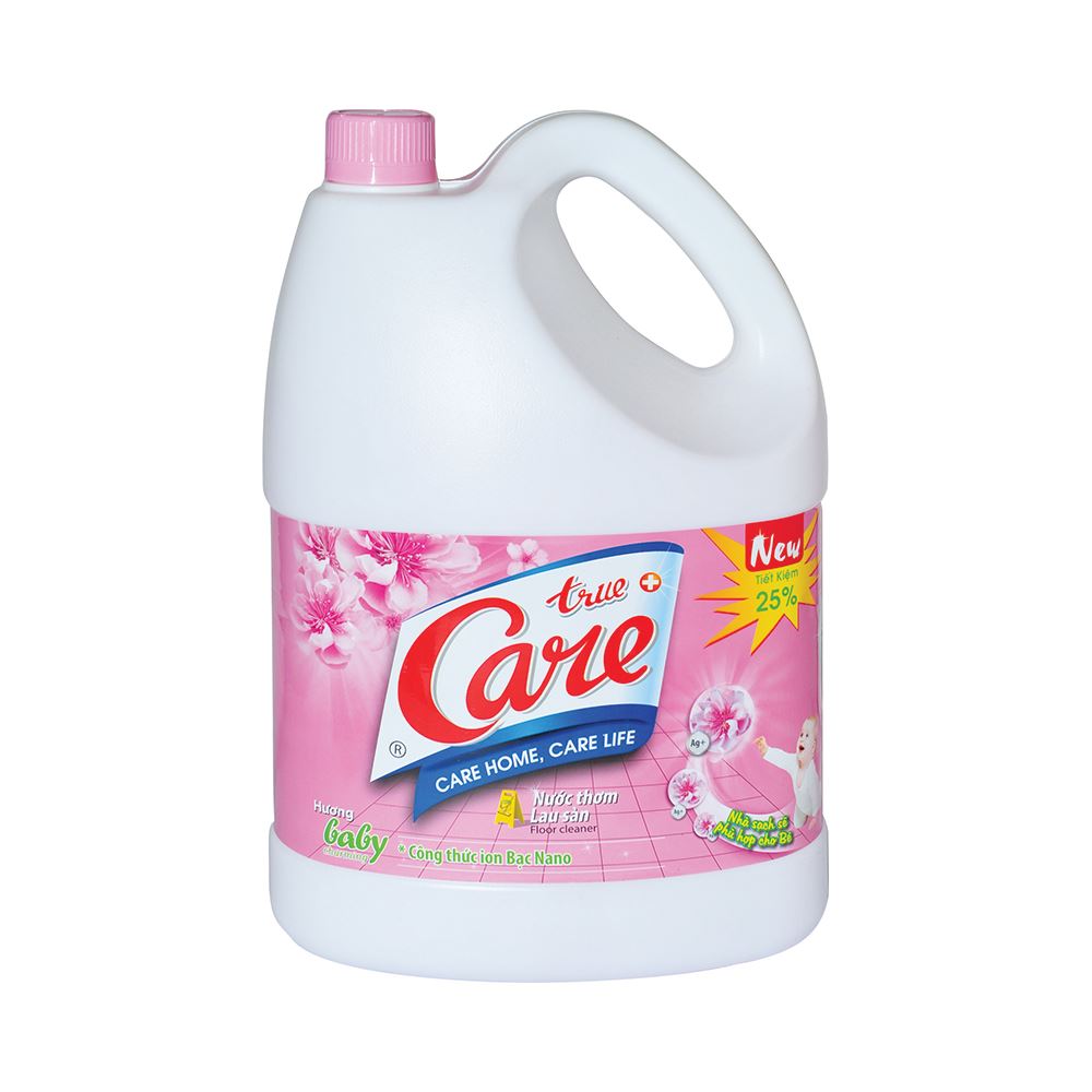 Nước Lau Sàn Care Can 3kg6 - Hồng Baby