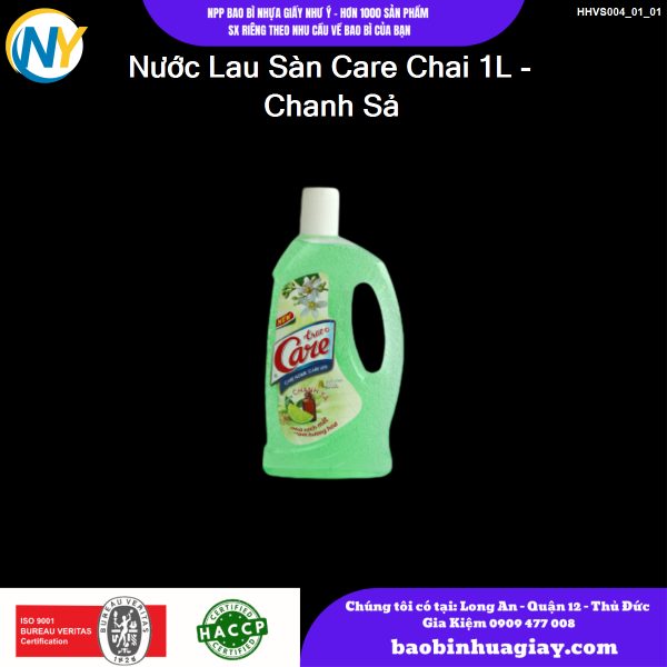 Nước Lau Sàn Care Chai 1L - Chanh Sả