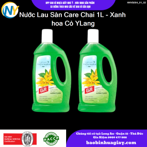 Nước Lau Sàn Care Chai 1L - Xanh hoa Cỏ YLang