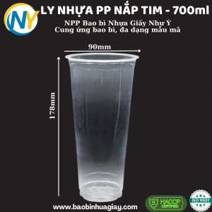 Ly nhựa PP 90-700ml nắp tim (UKP_PP Mờ)