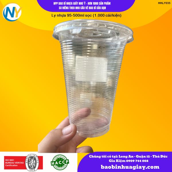 Ly nhựa 95-500ml sọc (1.000 cái/kiện)